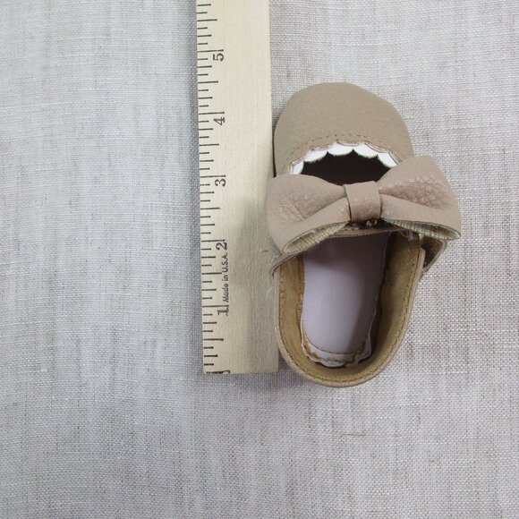 Lot of 2 Baby Girl Moccasins Pink Fringe & Tan Bow Soft Sole Crib Shoes Size 0-3 - Picture 11 of 11